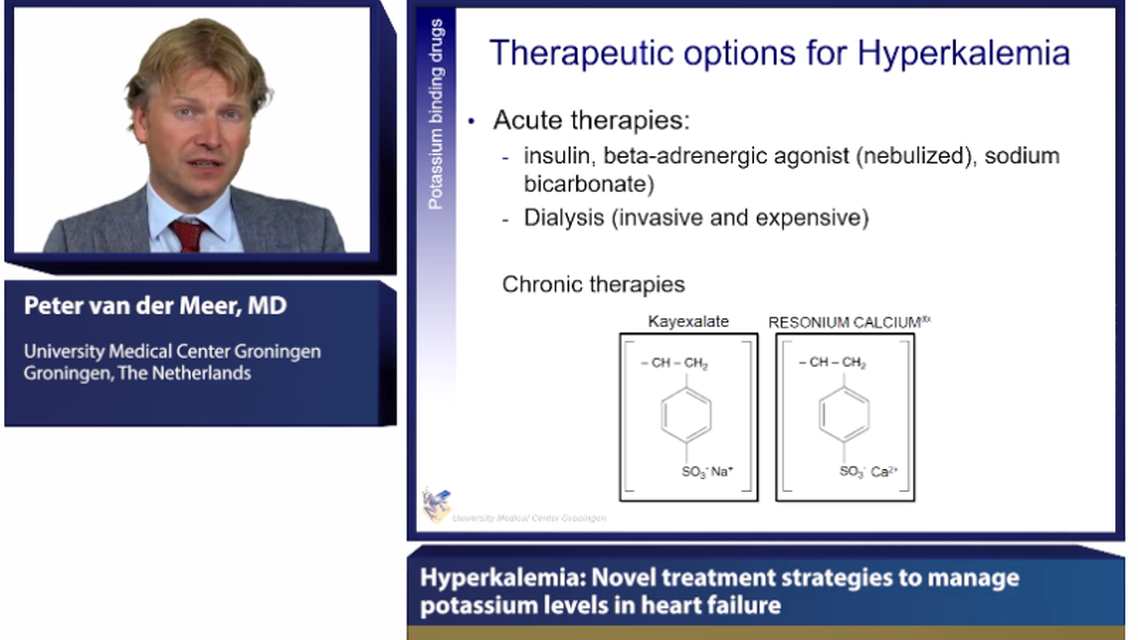 Hyperkalemia Novel treatment strategies to manage potassium levels in heart failure