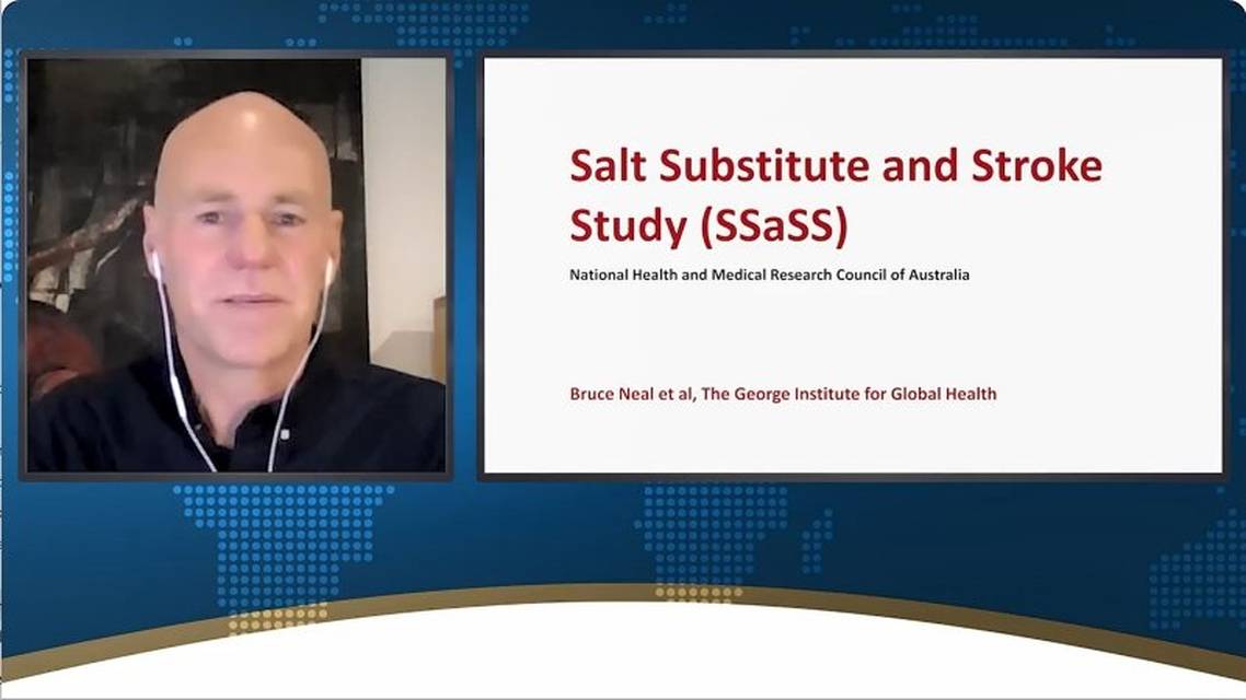 Switching to a salt substitute reduces risk of stroke CV events and death