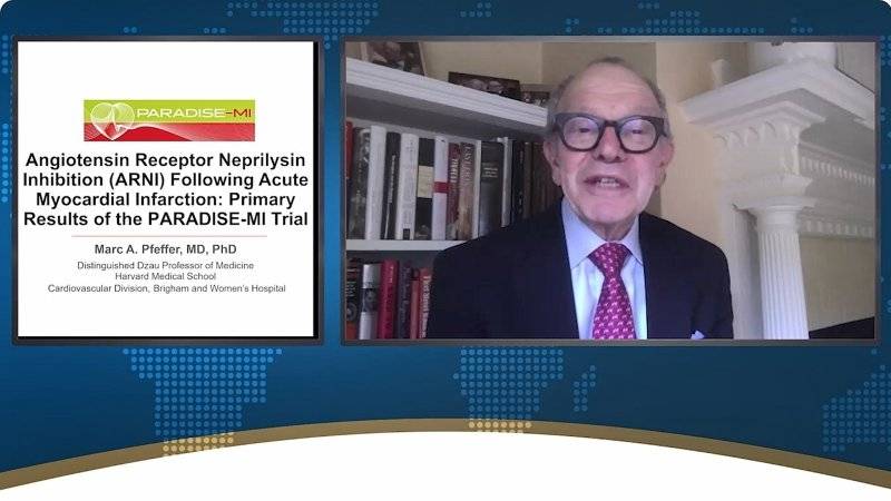 No definite difference for primary endpoint but proven safety with ARNI in MI patients