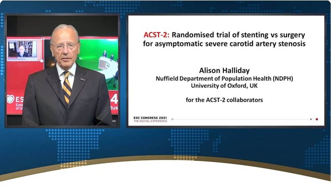 Surgery vs stenting with asymptomatic critical carotid artery stenosis