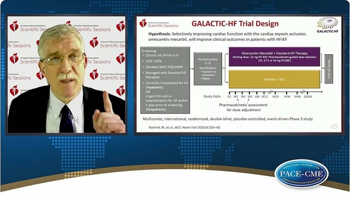 Benefit with cardiac myosin activator in HFrEF