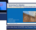 Lecture Screening for Diabetes When is it meaningful and how should it be performed