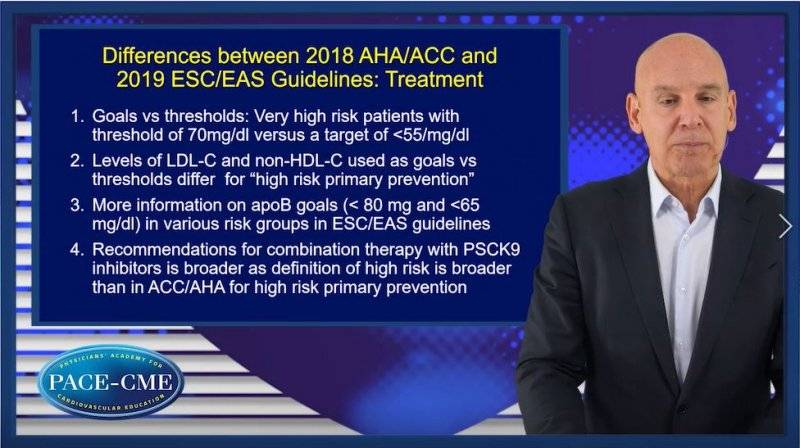 A transatlantic discussion on the new LDLc guidelines What are the key differences