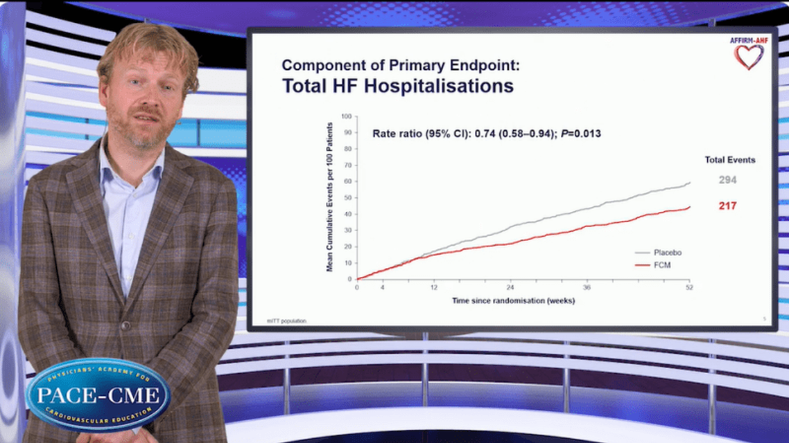 Clinical outcome trial with IV iron in patients with iron deficiency stabilized after acute HF