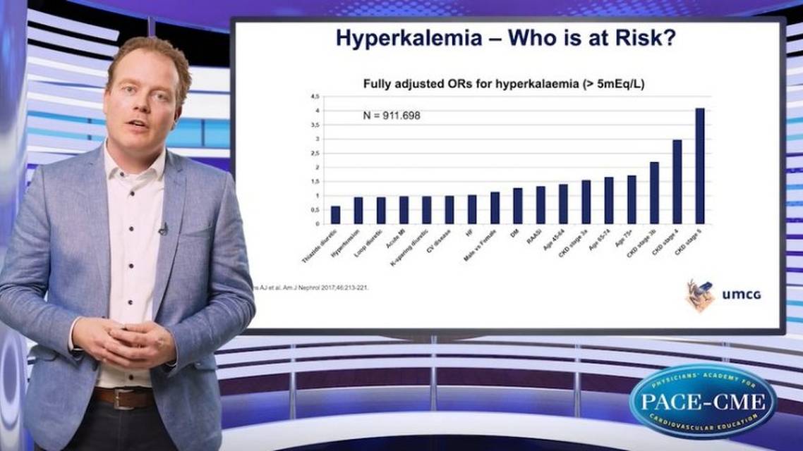Which patients benefit from potassium binders