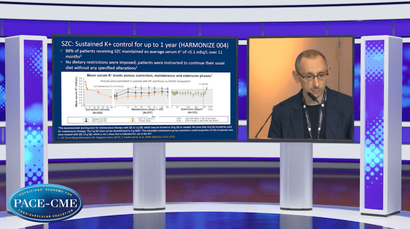 Treating hyperkalemia in patients with HF