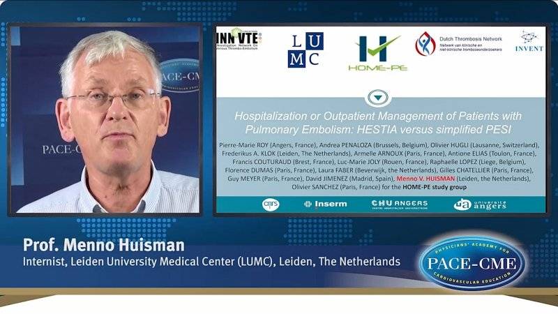 Triage strategy for outpatient management of PE patients based on HESTIA noninferior to sPESI 