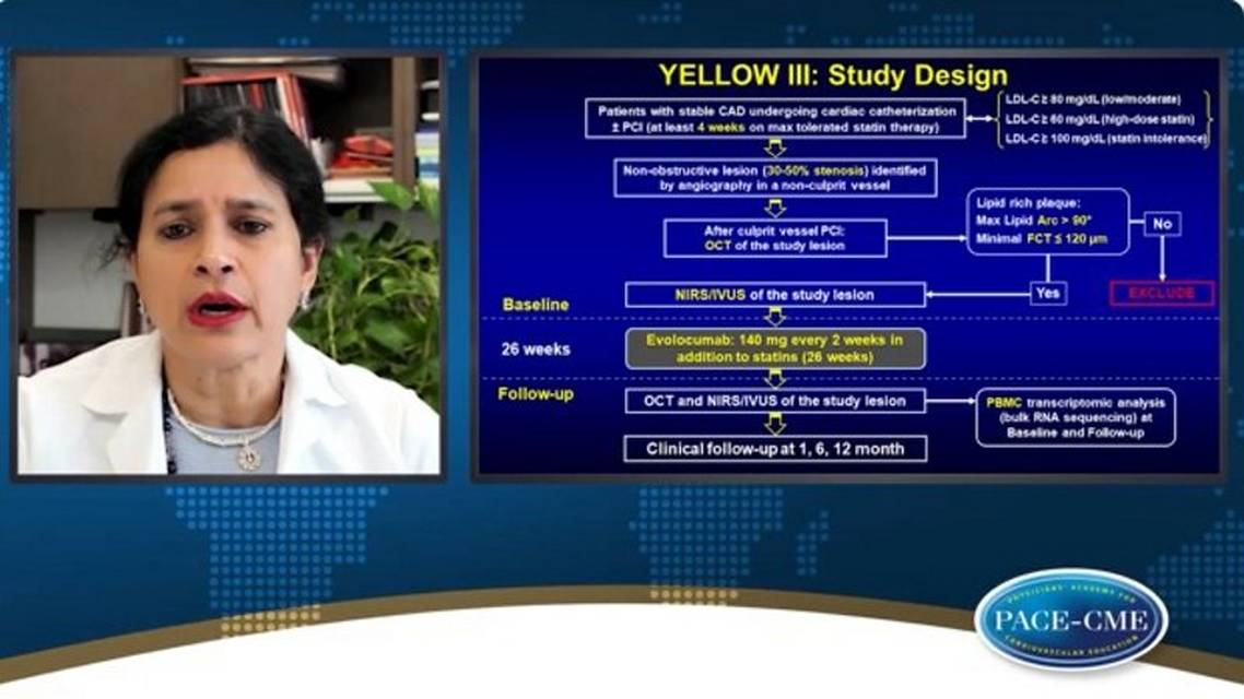 Imaging study with PCSK inhibitor in patients with stable CAD
